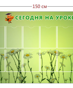 Стенд Сегодня на уроке 150х100 см (12 карманов А4)